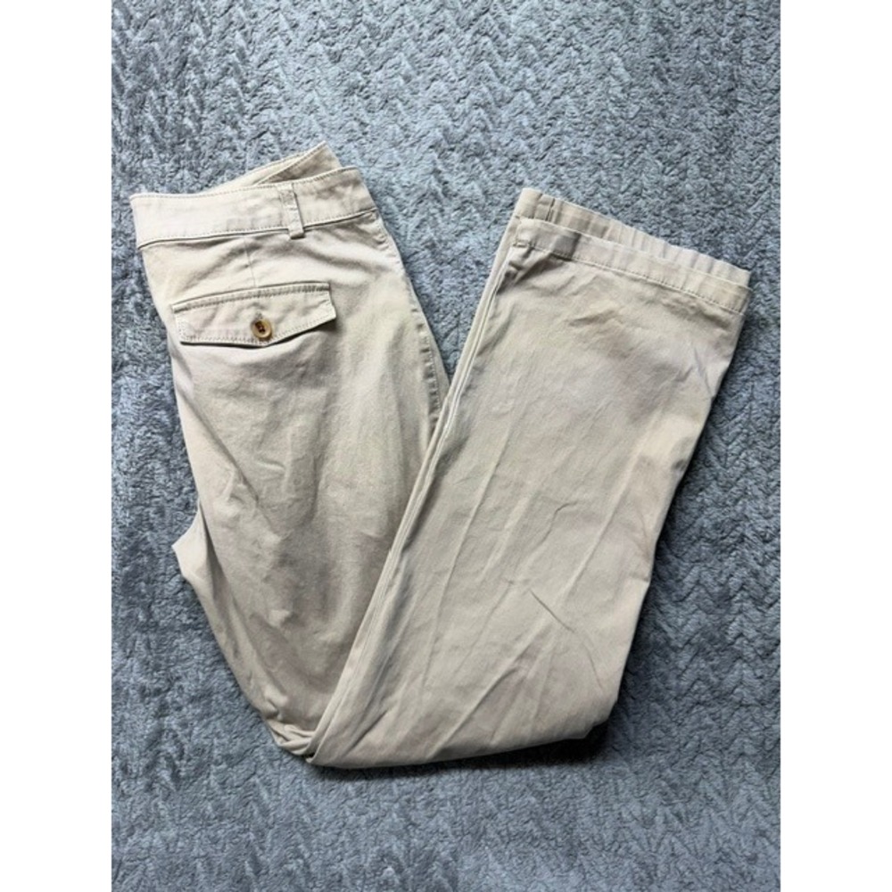 Dockers Womens Khaki Chino Pants Size 10M Tan Straight Leg Stretch Casual 0764
